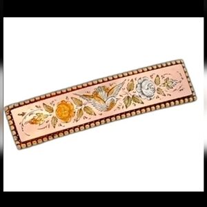 Antique 14k Gold Bird Flower Brooch Pin-Estate Jewelry 4.7gm